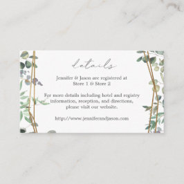 Rustige Eucalyptus & Gold 2 - Gegevens SM Informatiekaartje