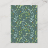 Rustige Eucalyptus Gold Branch QR-code RSVP Wedden Informatiekaartje (Achterkant)