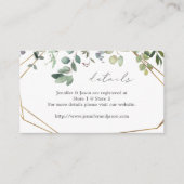 Rustige Eucalyptus & Gold Details SM-behuizing Kaa Informatiekaartje (Voorkant)