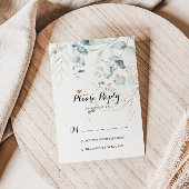 Rustige Eucalyptus Gold Floral Calligrafie RSVP