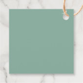 Rustige Eucalyptus Gold Floral Calligraphy Wedding Bedankjes Labels (Achterkant)