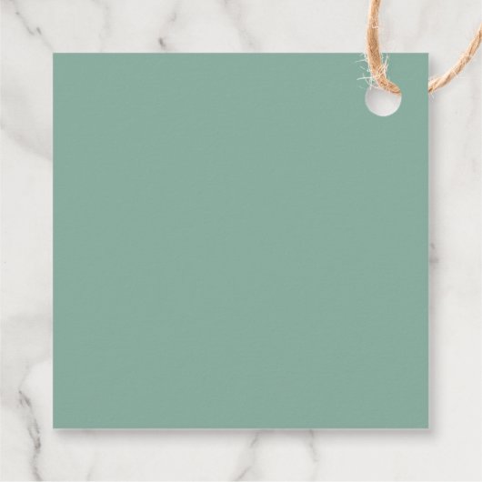 Rustige Eucalyptus Gold Floral Calligraphy Wedding Bedankjes Labels (Achterkant)