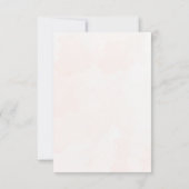 Rustige Eucalyptus Green & Coral Waterverf Wedding Kaart (Achterkant)