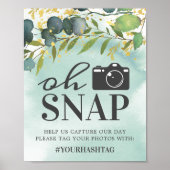 Rustige Eucalyptus Green Gold Oh Snap Poster (Voorkant)