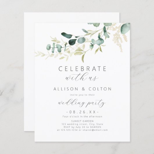 Rustige eucalyptus greenery boho (Voorkant / Achterkant)