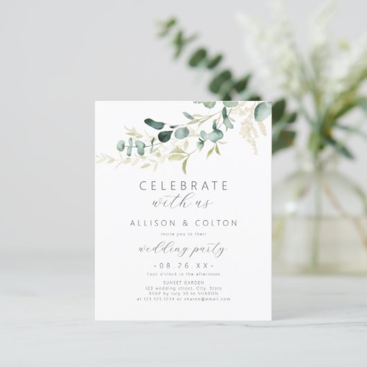 Rustige eucalyptus greenery boho (Staand voorkant)