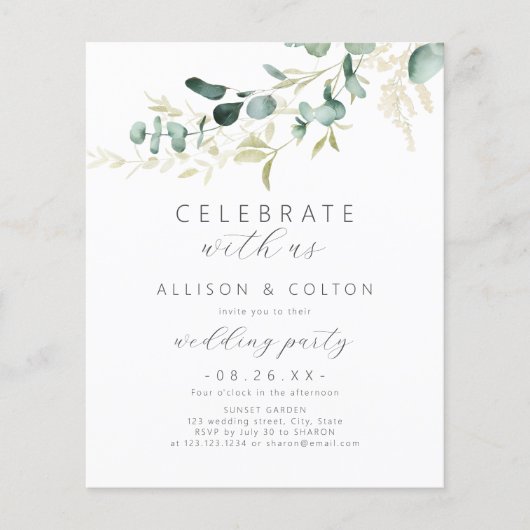 Rustige eucalyptus greenery boho (Voorkant)