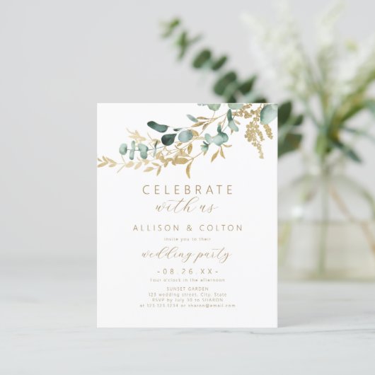 Rustige eucalyptus greenery boho (Staand voorkant)
