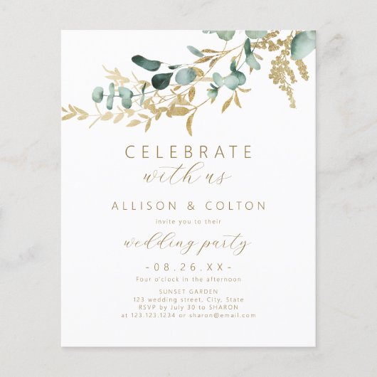 Rustige eucalyptus greenery boho (Voorkant)