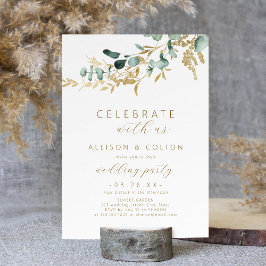 Rustige eucalyptus greenery boho kaart