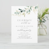 Rustige eucalyptus greenery boho kaart (Staand voorkant)