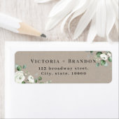 Rustige eucalyptus greenery floral return address etiket (Insitu)