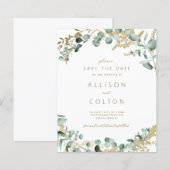 Rustige eucalyptus groen salie groen boho budget (Voorkant / Achterkant)