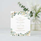 Rustige eucalyptus groen salie groen boho budget (Staand voorkant)