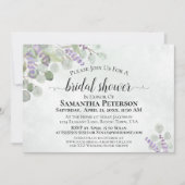 Rustige Eucalyptus & Lavender Elegant Vrijgezellen Kaart (Voorkant)