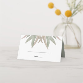Rustige Eucalyptus Leaf Wedding Place Card Plaatskaartje