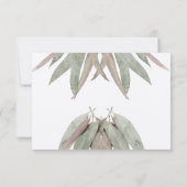 Rustige Eucalyptus Leaf Wedding RSVP-kaarten RSVP Kaartje (Achterkant)