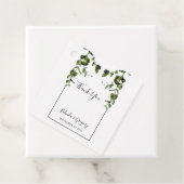 Rustige Eucalyptus Leaves Wedding Gift Bedankjes Labels (In situ)
