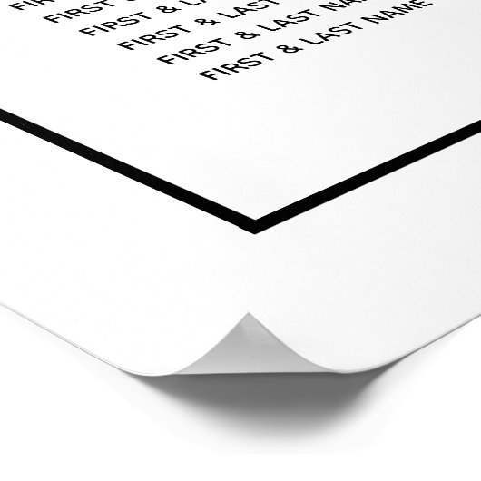 Rustige eucalyptus Leaves Wedding Seding Chart Poster (Hoek)