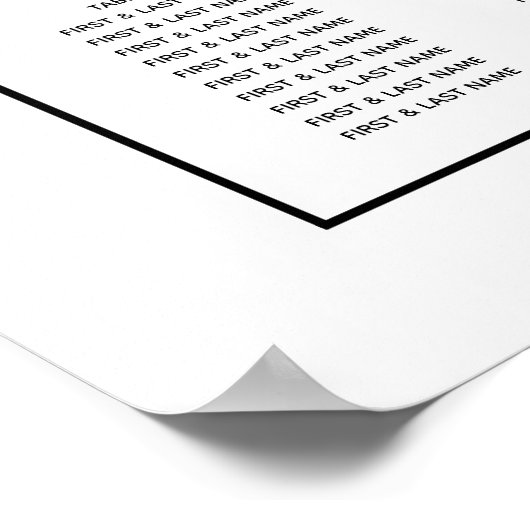 Rustige eucalyptus Leaves Wedding Seding Chart Poster (Hoek)