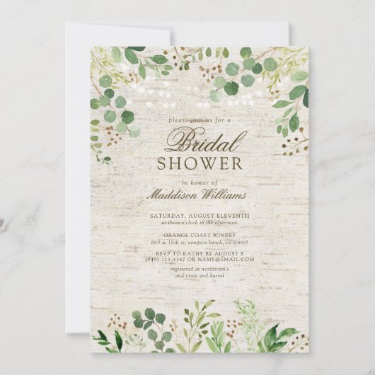 Rustige Eucalyptus Natuur Vrijgezellenfeest Kaart (Voorkant)