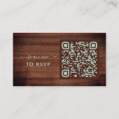 Rustige Eucalyptus QR-code online bruiloft RSVP-ka Visitekaartje (Achterkant)