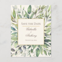 Rustige Eucalyptus Waterverf Sla de datum op