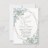 Rustige Eucalyptus Waterverf Vrijgezellenfeest Kaart (Voorkant)