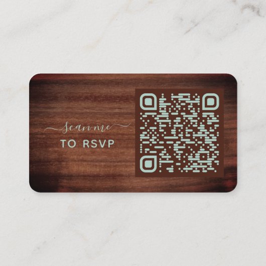 Rustige Eucalyptus Wedding QR Code RSVP Card Informatiekaartje (Achterkant)