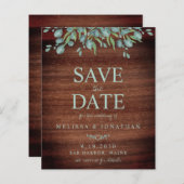 Rustige Eucalyptus Wedding QR-code sparen de datum (Voorkant / Achterkant)