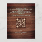 Rustige Eucalyptus Wedding QR-code sparen de datum (Achterkant)