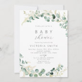 Rustige eucalyptusbruinboho-Baby shower Kaart (Voorkant)