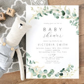 Rustige eucalyptusbruinboho-Baby shower Kaart