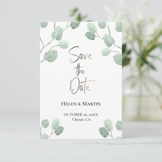 rustige eucalyptusgrienery , met uitzondering van kaart (Staand voorkant)