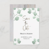 rustige eucalyptusgrienery , met uitzondering van kaart (Voorkant / Achterkant)