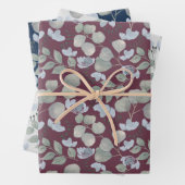 Rustige Eucalyputus Waterverf bruiloft Inpakpapier Vel (In situ)