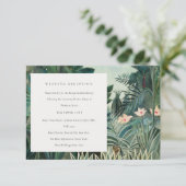 Rustige exotische tropische woudjacht informatiekaartje (Staand voorkant)