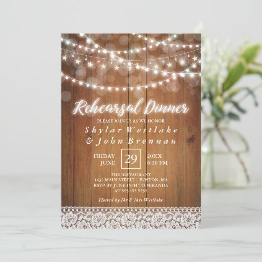 Rustige Fairy Lights repesial Dinner Kaart (Staand voorkant)