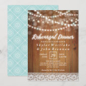 Rustige Fairy Lights repesial Dinner Kaart (Voorkant / Achterkant)