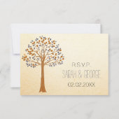 Rustige Fall Wedding rsvp standaard 3,5 x 5 (Voorkant)