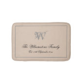 Rustige Familie Achternaam Chic Monogram Wedding G Badmat (Voorkant)