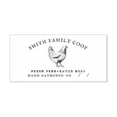 Rustige Familie Coop Chicken Egg Carton Stamp Zelfinktende Stempel (Design)