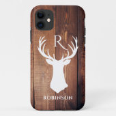 Rustige Familie Monogram Geheel Gepiekt Der Antler Case-Mate iPhone Case (Achterkant)