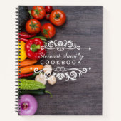 Rustige Familie recept Cookbook gepersonaliseerd Notitieboek (Voorkant)