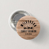 Rustige Familie reünie Cabin Retro Cool Wood Ronde Button 3,2 Cm (Voorkant /achterkant)