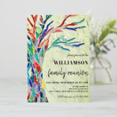 Rustige Familie van de Boom Reunion Groen Kaart (Staand voorkant)