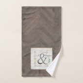 Rustige Familienaam Home Farmhouse Shiplap Wood Bad Handdoek (Handdoek)