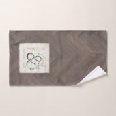 Rustige Familienaam Home Farmhouse Shiplap Wood Bad Handdoek (Handdoek)