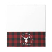 Rustige familienaam Rood- en Zwarte Buffalo Pset Notitieblok (Voorkant)