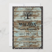 Rustige familiereünie Barn Wood Familieboom Kaart (Voorkant)